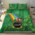 Hawaii Saint Patrick's Day Bedding Set Funny Leprechaun With Pot Of Gold - Polynesian Tattoo