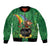 Hawaii Saint Patrick's Day Bomber Jacket Funny Leprechaun With Pot Of Gold - Polynesian Tattoo