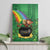 Hawaii Saint Patrick's Day Canvas Wall Art Funny Leprechaun With Pot Of Gold - Polynesian Tattoo