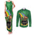 Hawaii Saint Patrick's Day Couples Matching Tank Maxi Dress and Long Sleeve Button Shirt Funny Leprechaun With Pot Of Gold - Polynesian Tattoo