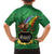 Hawaii Saint Patrick's Day Family Matching Tank Maxi Dress and Hawaiian Shirt Funny Leprechaun With Pot Of Gold - Polynesian Tattoo