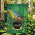 Hawaii Saint Patrick's Day Garden Flag Funny Leprechaun With Pot Of Gold - Polynesian Tattoo