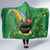 Hawaii Saint Patrick's Day Hooded Blanket Funny Leprechaun With Pot Of Gold - Polynesian Tattoo