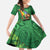 Hawaii Saint Patrick's Day Kid Short Sleeve Dress Funny Leprechaun With Pot Of Gold - Polynesian Tattoo