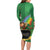 Hawaii Saint Patrick's Day Long Sleeve Bodycon Dress Funny Leprechaun With Pot Of Gold - Polynesian Tattoo