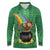 Hawaii Saint Patrick's Day Long Sleeve Polo Shirt Funny Leprechaun With Pot Of Gold - Polynesian Tattoo