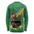 Hawaii Saint Patrick's Day Long Sleeve Shirt Funny Leprechaun With Pot Of Gold - Polynesian Tattoo