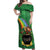 Hawaii Saint Patrick's Day Off Shoulder Maxi Dress Funny Leprechaun With Pot Of Gold - Polynesian Tattoo