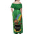 Hawaii Saint Patrick's Day Off Shoulder Maxi Dress Funny Leprechaun With Pot Of Gold - Polynesian Tattoo