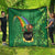 Hawaii Saint Patrick's Day Quilt Funny Leprechaun With Pot Of Gold - Polynesian Tattoo