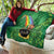 Hawaii Saint Patrick's Day Quilt Funny Leprechaun With Pot Of Gold - Polynesian Tattoo