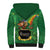 Hawaii Saint Patrick's Day Sherpa Hoodie Funny Leprechaun With Pot Of Gold - Polynesian Tattoo