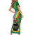 Hawaii Saint Patrick's Day Short Sleeve Bodycon Dress Funny Leprechaun With Pot Of Gold - Polynesian Tattoo