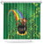 Hawaii Saint Patrick's Day Shower Curtain Funny Leprechaun With Pot Of Gold - Polynesian Tattoo