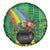 Hawaii Saint Patrick's Day Spare Tire Cover Funny Leprechaun With Pot Of Gold - Polynesian Tattoo