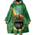 Hawaii Saint Patrick's Day Wearable Blanket Hoodie Funny Leprechaun With Pot Of Gold - Polynesian Tattoo