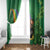 Hawaii Saint Patrick's Day Window Curtain Funny Leprechaun With Pot Of Gold - Polynesian Tattoo