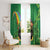 Hawaii Saint Patrick's Day Window Curtain Funny Leprechaun With Pot Of Gold - Polynesian Tattoo