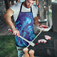Purple Paradise Polynesia Jellyfish Apron Plumeria Polynesian Tattoo Glowing Vibes