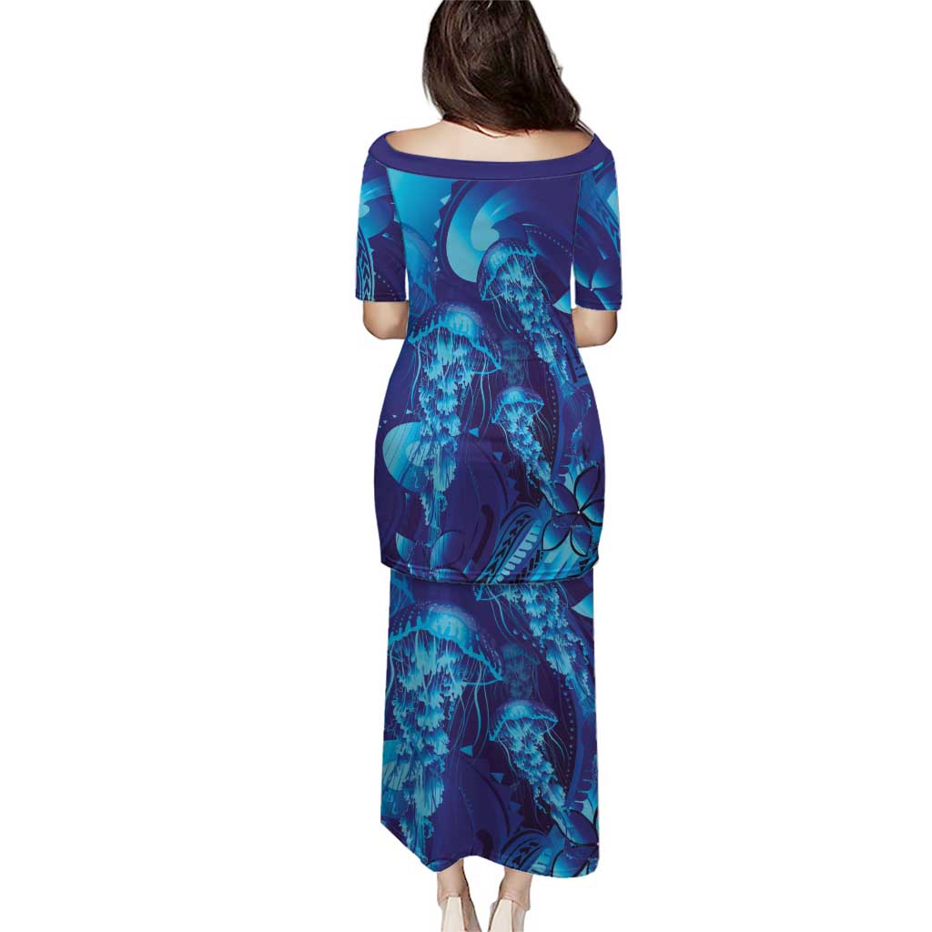 Purple Paradise Polynesia Jellyfish Puletasi Plumeria Polynesian Tattoo Glowing Vibes