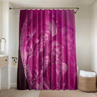 Pink Gradient Polynesia Jellyfish Bathroom Set Plumeria Polynesian Tattoo Glowing Vibes