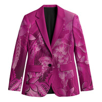 Pink Gradient Polynesia Jellyfish Blazer Plumeria Polynesian Tattoo Glowing Vibes