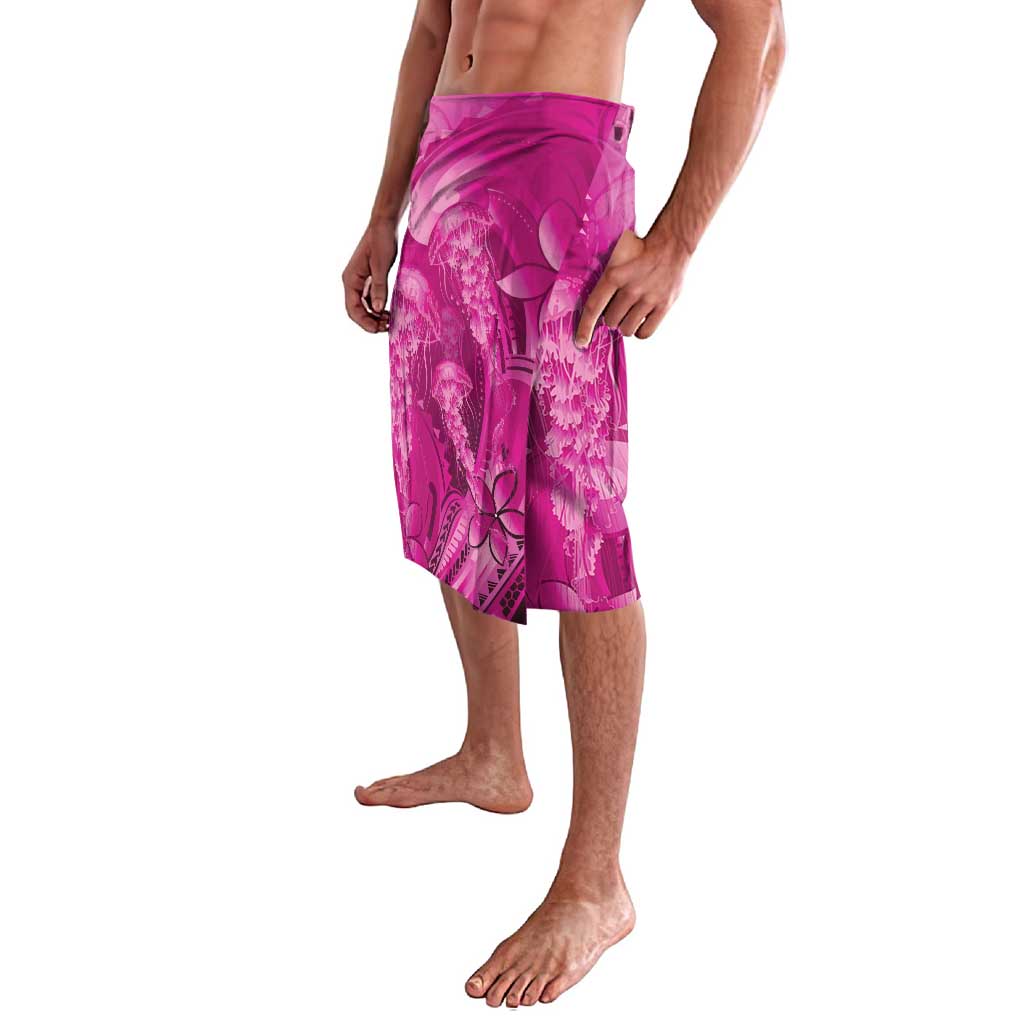Pink Gradient Polynesia Jellyfish Lavalava Plumeria Polynesian Tattoo Glowing Vibes