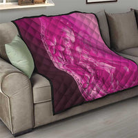 Pink Gradient Polynesia Jellyfish Quilt Plumeria Polynesian Tattoo Glowing Vibes