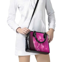 Pink Gradient Polynesia Jellyfish Shoulder Handbag Plumeria Polynesian Tattoo Glowing Vibes