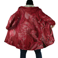 Red Gradient Polynesia Jellyfish Cloak Plumeria Polynesian Tattoo Glowing Vibes