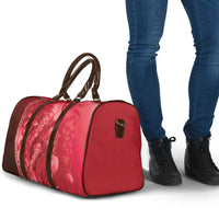 Red Gradient Polynesia Jellyfish Travel Bag Plumeria Polynesian Tattoo Glowing Vibes