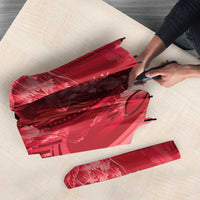 Red Gradient Polynesia Jellyfish Umbrella Plumeria Polynesian Tattoo Glowing Vibes