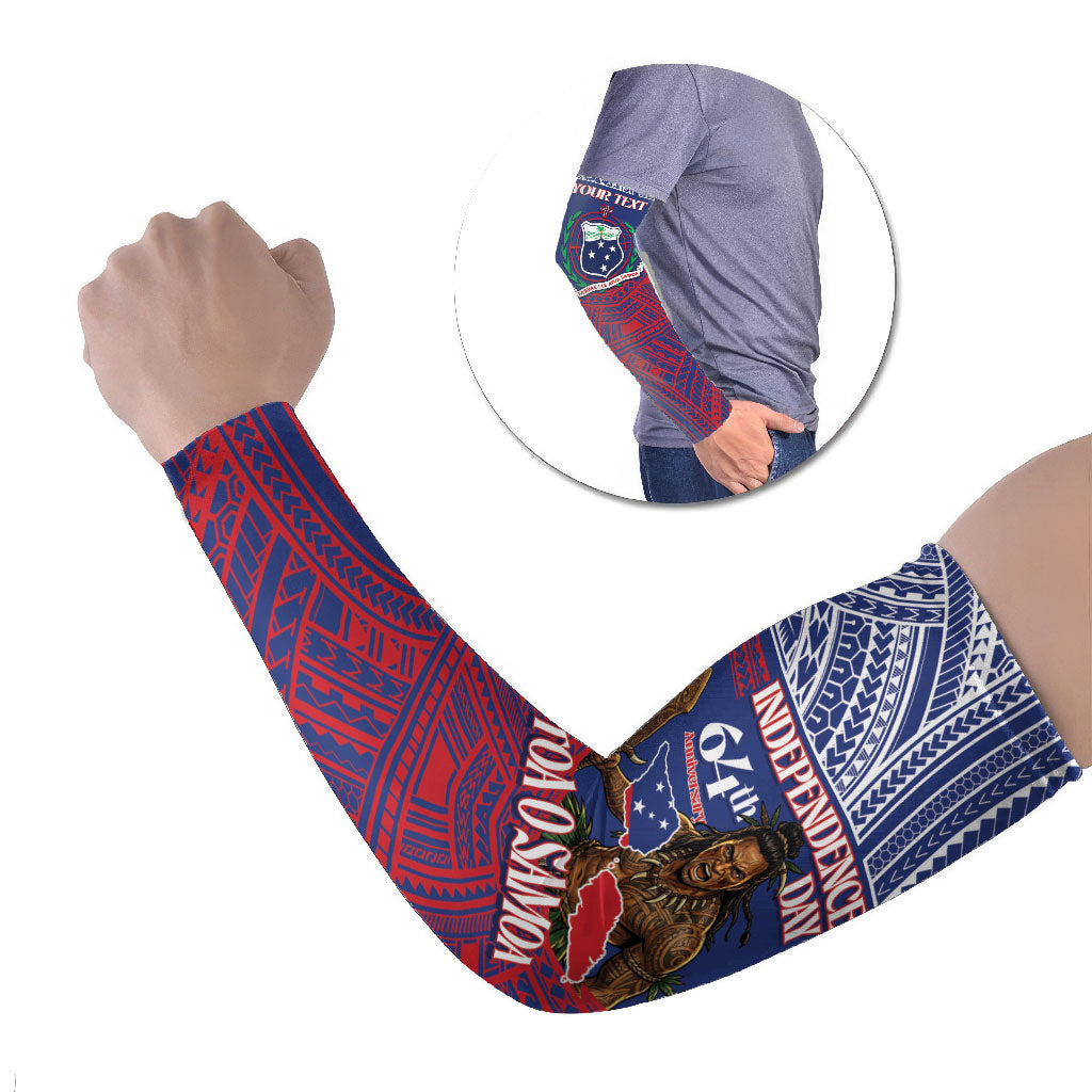Personalised Samoa Independence Day Arm Sleeves 64th Anniversary Toa O Samoa