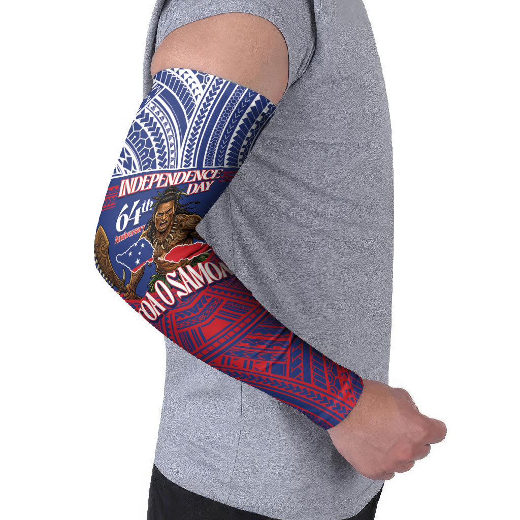 Personalised Samoa Independence Day Arm Sleeves 64th Anniversary Toa O Samoa