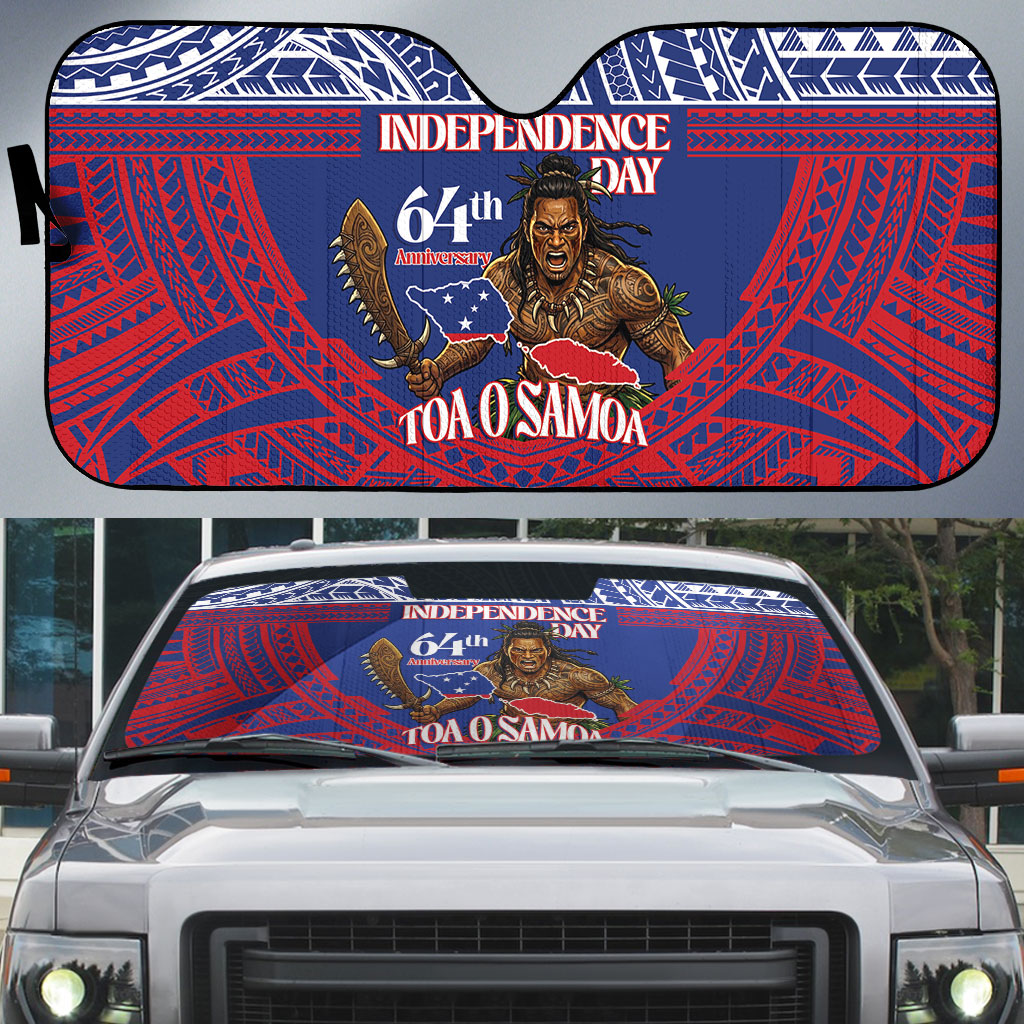Samoa Independence Day Auto Sun Shade 64th Anniversary Toa O Samoa