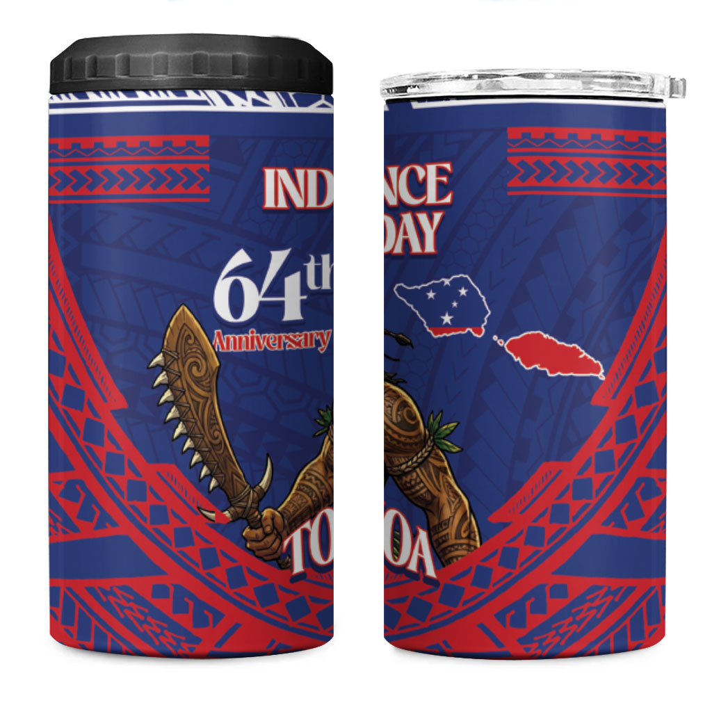Samoa Independence Day 4 in 1 Can Cooler Tumbler 64th Anniversary Toa O Samoa