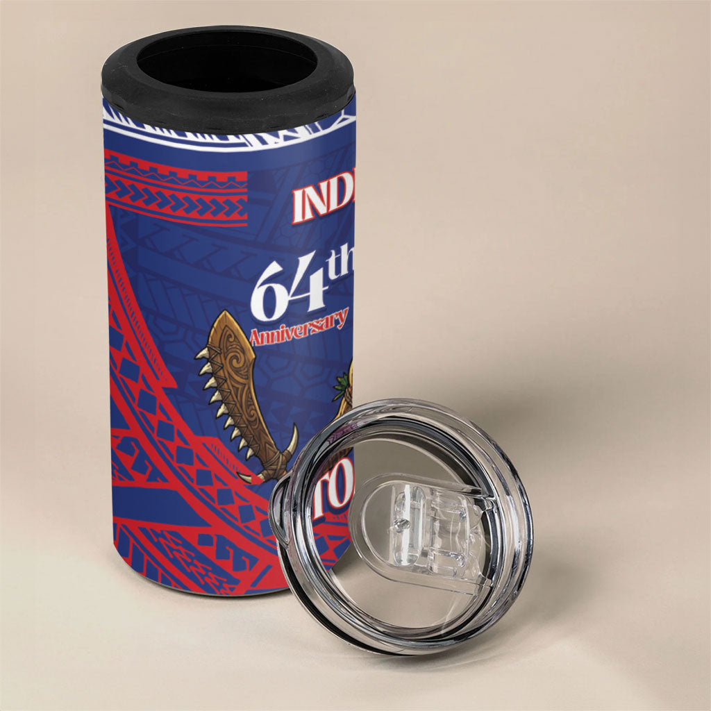 Samoa Independence Day 4 in 1 Can Cooler Tumbler 64th Anniversary Toa O Samoa