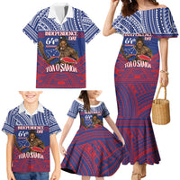 Personalised Samoa Independence Day Family Matching Mermaid Dress and Hawaiian Shirt 64th Anniversary Toa O Samoa LT14 - Polynesian Pride