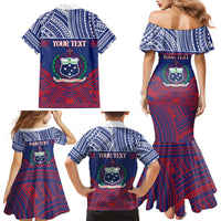 Personalised Samoa Independence Day Family Matching Mermaid Dress and Hawaiian Shirt 64th Anniversary Toa O Samoa LT14 - Polynesian Pride