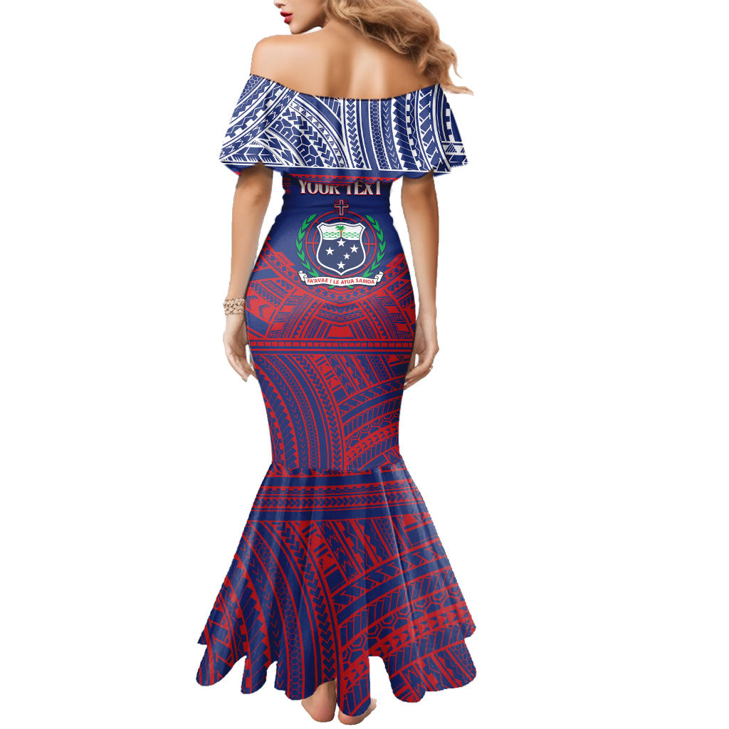 Personalised Samoa Independence Day Family Matching Mermaid Dress and Hawaiian Shirt 64th Anniversary Toa O Samoa LT14 - Polynesian Pride