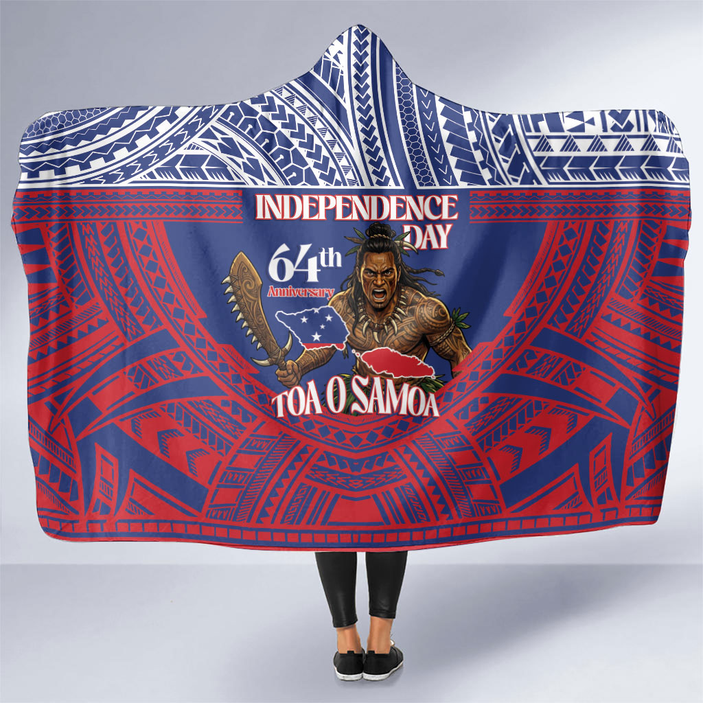 Samoa Independence Day Hooded Blanket 64th Anniversary Toa O Samoa