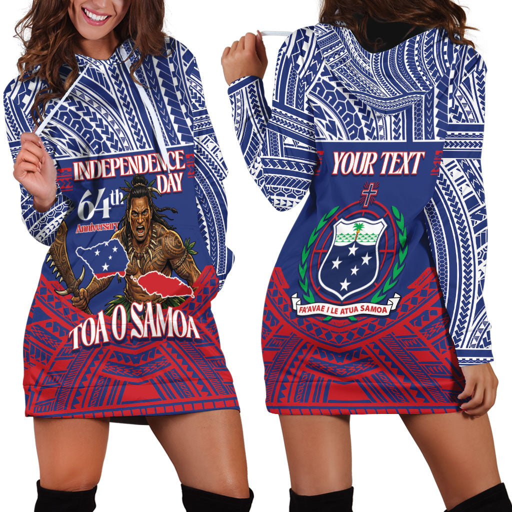 Personalised Samoa Independence Day Hoodie Dress 64th Anniversary Toa O Samoa