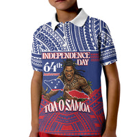 Personalised Samoa Independence Day Kid Polo Shirt 64th Anniversary Toa O Samoa