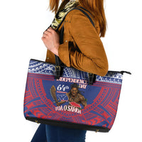 Samoa Independence Day Leather Tote Bag 64th Anniversary Toa O Samoa