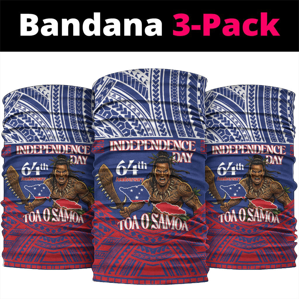 Samoa Independence Day Neck Gaiter 64th Anniversary Toa O Samoa