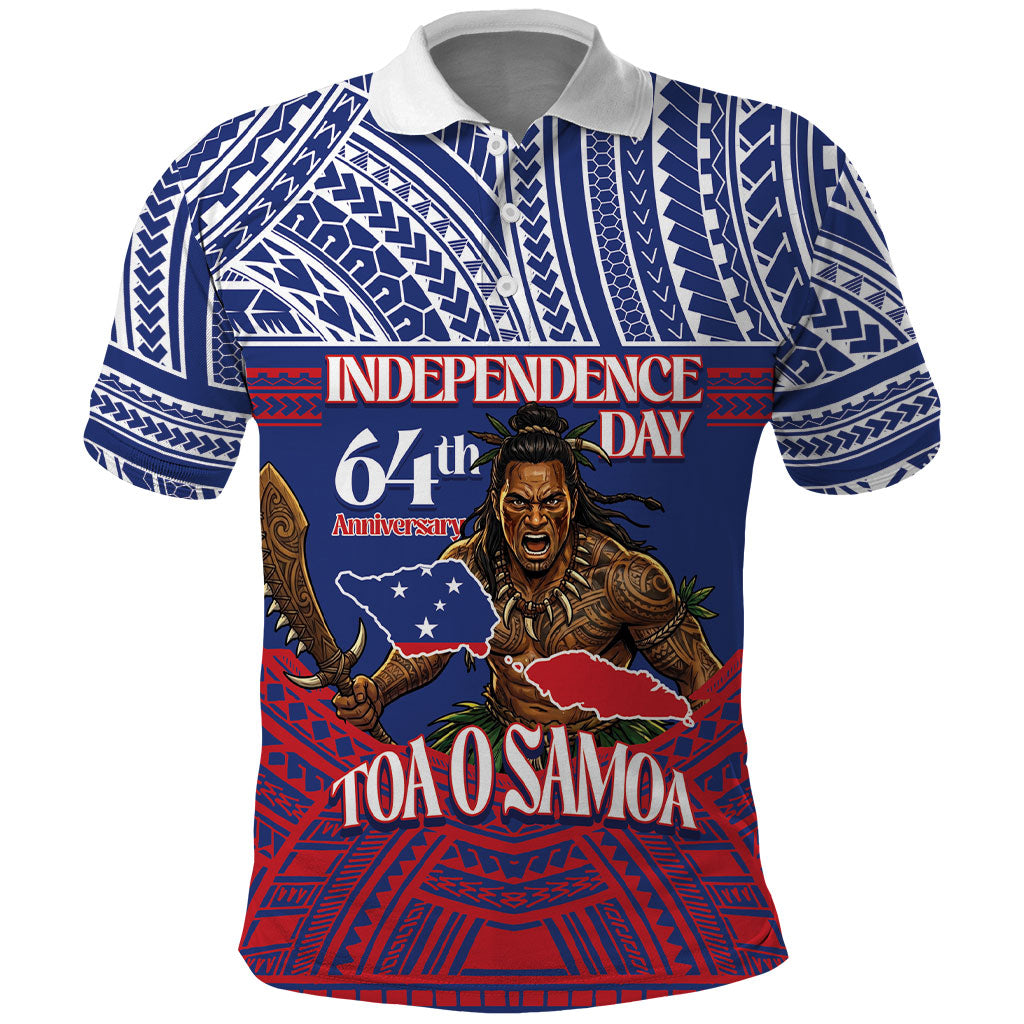 Personalised Samoa Independence Day Polo Shirt 64th Anniversary Toa O Samoa