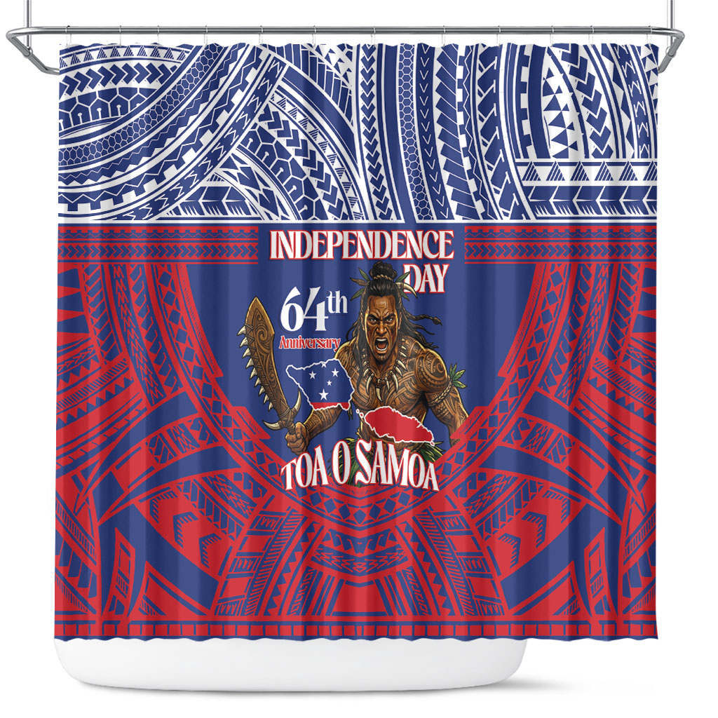 Samoa Independence Day Shower Curtain 64th Anniversary Toa O Samoa