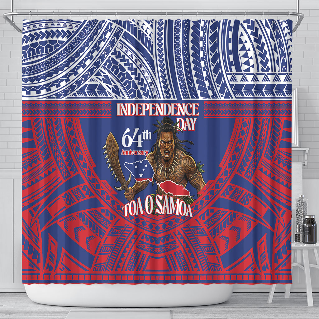 Samoa Independence Day Shower Curtain 64th Anniversary Toa O Samoa