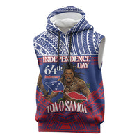 Personalised Samoa Independence Day Sleeveless Hoodie 64th Anniversary Toa O Samoa