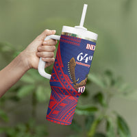 Samoa Independence Day Tumbler With Handle 64th Anniversary Toa O Samoa